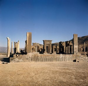 Palacio de Darío I (550-486 a.C.) en Persépolis (Irán), Sitio del Imperio Persa de los Aqueménidas. Siglos VI - V a.C. de Persian School