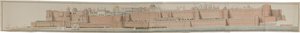 Panorama del fuerte de Agra de Persian School