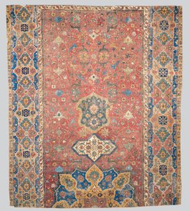 Fragmento parcial de alfombra medallón de Tabriz, noroeste de Persia, principios del siglo XVI