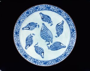 Plato de perdiz, Irán, período safávida, siglo XVIII