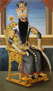 Retrato de Fath Ali Shah (1762-1834), ca 1805, rey de Persia de 1797 a 1834, artista desconocido de Persian School