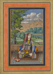 Retrato de una dama persa, folio del Álbum Davis, c.1736-37 de Persian School