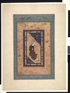 Retrato de un príncipe safávida, c.1590-1630
o posterior (acuarela opaca y oro sobre papel) de Persian School