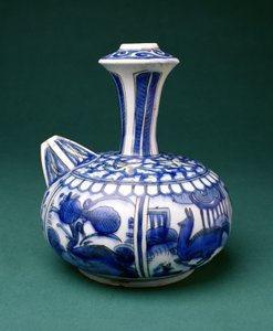 Kendi azul y blanco safávida, 1600-50 de Persian School
