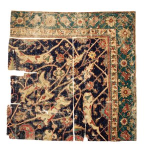 Fragmento de alfombra medallón de Tabriz, Noroeste de Persia de Persian School