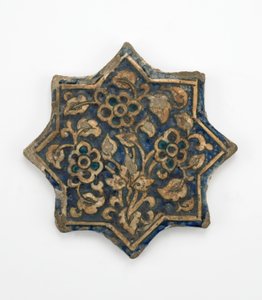 Azulejo en forma de estrella de ocho puntas, período Il-Khanid, 1256-1335 de Persian School