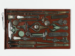 Kit de herramientas que representa a la Sagrada Familia, c.1830