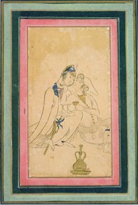 Dos amantes, c.1590, persa de Persian School