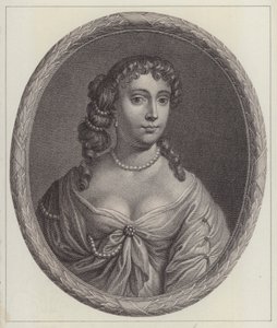 Anne Hyde, duquesa de York, primera esposa del rey Jacobo II (grabado) de Peter (after) Lely