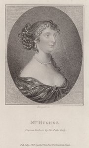 Margaret Hughes, actriz inglesa (grabado) de Peter (after) Lely