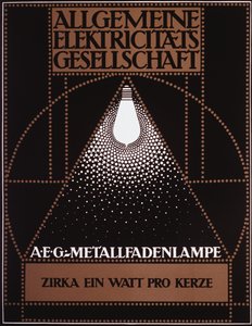 Cartel publicitario de la General Electric Company [AEG] 1910