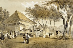 Casa y motor de la compañía de bomberos, Yokohama, de 