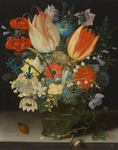 Naturaleza muerta con tulipanes de Peter Binoit