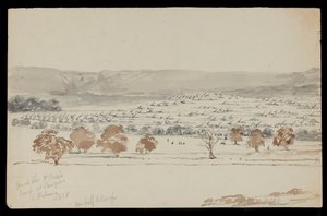 Campamento del general Sir Hugh Roses en Saugor, 6 de febrero de 1858 (dibujo)