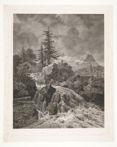Paisaje con cascada de Peter Christian Schøler