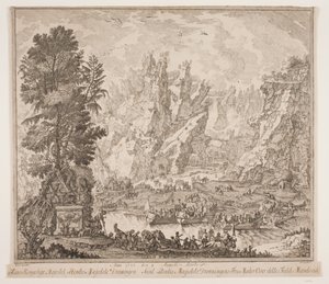 Anno 1733 el 9 de agosto Su Majestad Real Su Majestad la Reina y Su Majestad la Madre de la Reina cruzaron este campo Mandsseidet de Peter Cramer