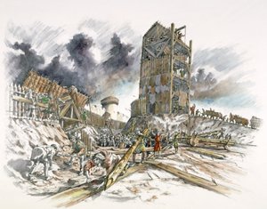 Asedio del castillo de Dover, 1216, c1990-2010 de Peter Dunn