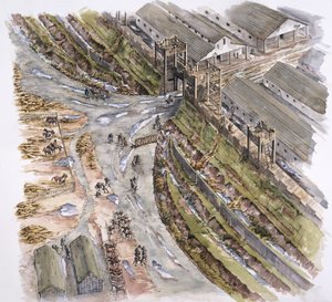 Fuerte romano de Ribchester, Lancashire, AD 60-70, 1996 de Peter Dunn