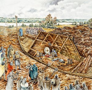 Entierro del barco de Sutton Hoo, siglo VII, 1990-2010 de Peter Dunn