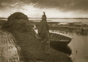 Hombre del pantano en camino a cortar Schoof-stuff, c.1886 de Peter Emerson und Thomas Goodall