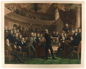 El Senado de los Estados Unidos, 1850 d.C., pub. c1855 de Peter Frederick Rothermel