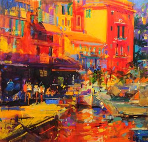 Villefranche Cap, 2024 (óleo sobre lienzo) de Peter Graham