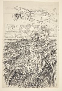 El pastor Hans Madsen cruzando a Horneland de Peter Hansen