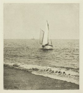 Un pescador de camarones de Suffolk "Llegando a la orilla" de Peter Henry Emerson