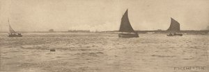 En Breydon Water - Se acerca la niebla marina de Peter Henry Emerson