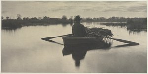 Remando a casa el Schoof-Stuff de Vida y Paisaje en los Norfolk Broads, 1886, placa XXI, 1886 de Peter Henry Emerson