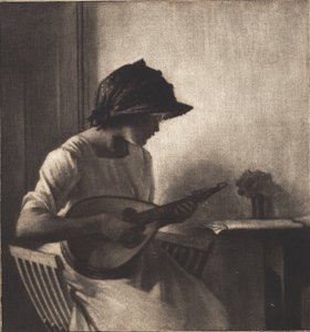 La tocadora de mandolina de Peter Vilhelm Ilsted
