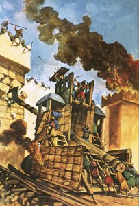 Asirios atacando las murallas de Babilonia