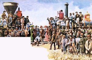 Unión de los ferrocarriles Union Pacific y Central Pacific