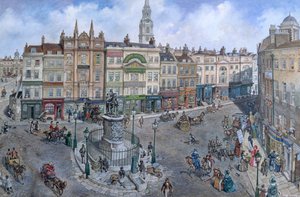 Viejo Londres reconstruido: Charing Cross alrededor de 1830 de Peter Jackson