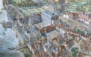 Viejo Londres Reconstruido: El Palacio de Whitehall alrededor de 1680