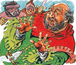 El príncipe Hal y Poins asustando al gordo Falstaff de Peter Jackson