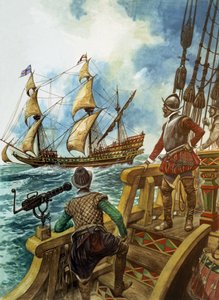 Sir Francis Drake (1540-96) (gouache sobre papel)