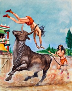 El Anillo de Toros del Rey Minos. Saltadores de Toros Minoicos de Peter Jackson