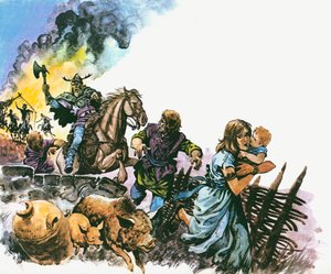 Los saqueadores sajones expulsaron a los britanos