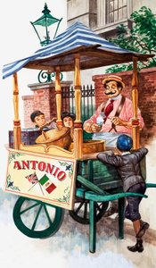 Vendedor de helados victoriano