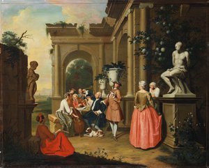 Un concierto en un pórtico, 1739 de Peter Jacob Horemans