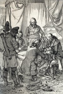 Insurrección de Kosciuszko: El héroe polaco Tadeusz Kosciuszko (1746-1817) herido en la batalla de Maciejowice contra los rusos de Peter Johann Nepomuck Geiger