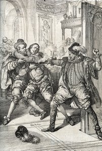 Guerra de los Cuatro Veinte Años (1568-1648): "El asesinato de Guillermo de Orange llamado Guillermo el Taciturno (1533-1584) el 10/07/1584 por Baltasar Gerard durante la Guerra de los Ochenta Años (u 80 años) (revuelta de Gueux o revuelta holandesa)" (Ase de Peter Johann Nepomuck Geiger
