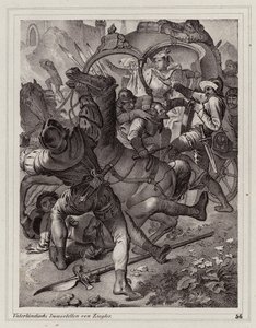 Ataque al séquito de la emperatriz Eleonore de Peter Johann Nepomuk Geiger