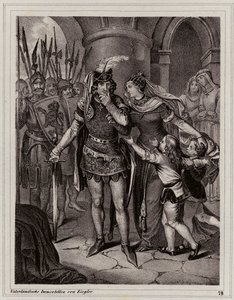 Juan el Ciego, rey de Bohemia (grabado) de Peter Johann Nepomuk Geiger