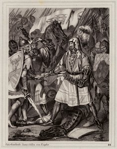 Juan el Ciego, rey de Bohemia (grabado) de Peter Johann Nepomuk Geiger