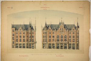 Rathskeller Neubau, Halle (Saale), Sajonia-Anhalt, Alemania, Elevaciones de Peter Joseph Weber