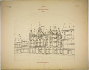 Rathskeller Neubau, Halle (Saale), Sajonia-Anhalt, Alemania, Perspectiva (inacabado)