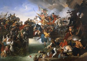 La carga de Zrínyi desde la fortaleza de Szigetvár de Peter Krafft