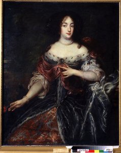 Retrato de la reina Enriqueta María de Francia (1609-1669). Retrato de la reina Enriqueta María de Francia (1609-1669). Pintura de Sir Peter Lely (1618-1680). Arte inglés, estilo barroco. Óleo sobre tela. Museo de Arte Regional, Poltava, Ucrania de Peter Lely
